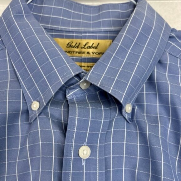 Roundtree & Yorke Gold Label Pinpoint Cotton Dress Shirt - Picture 2 of 6